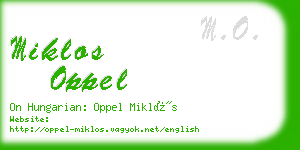 miklos oppel business card